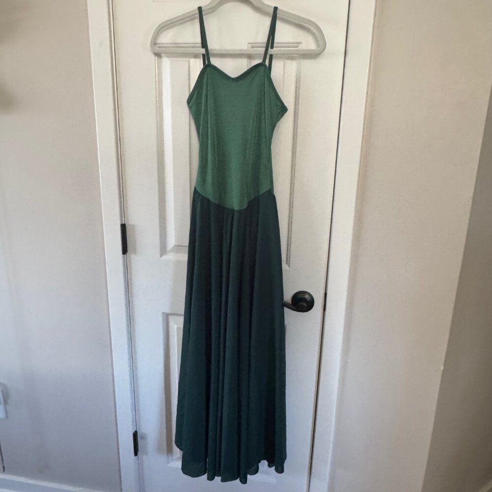 Curtain Call Emerald Green Leotard Dance Dress C168 Womens Size ASM Adult Small